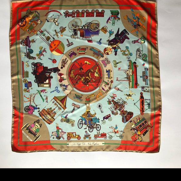 Hermes Authentic Les Clefs De Notre Enfance Scarf - Picture 11 of 11